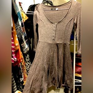 Gray high low urban outfitters knit dress